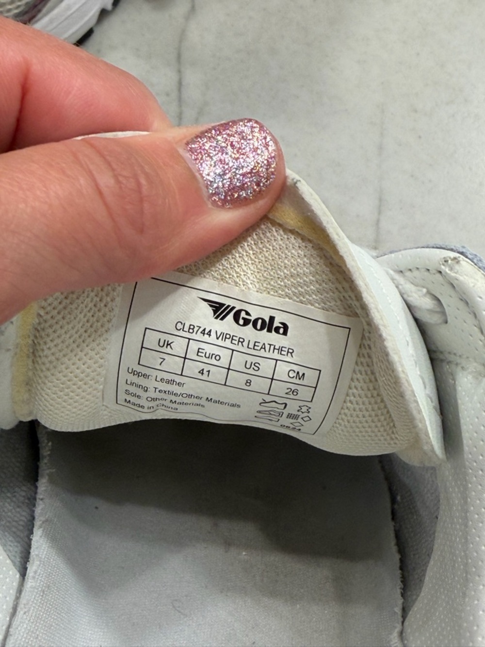 Gola White Black Gum-Soled Sneakers - Picture 7 of 7